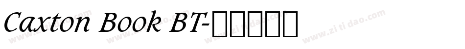 Caxton Book BT字体转换